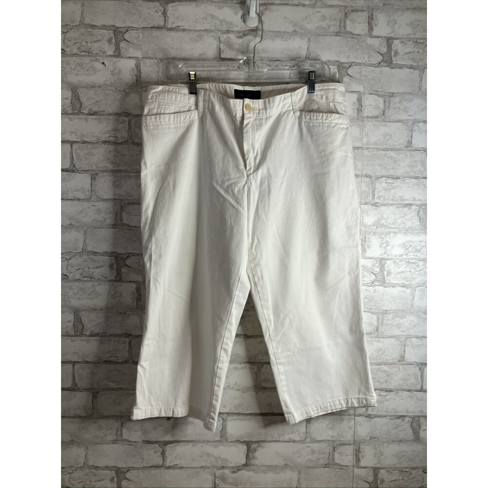 Lauren Ralph Lauren White Capri Crop Pants Women’s Size 14 100% Cotton EUC